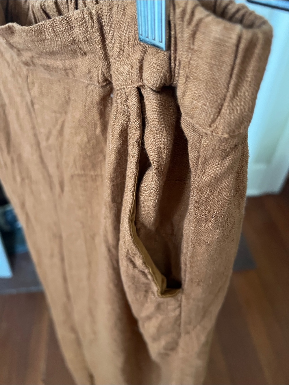 CP Shades Soft Flax Pants in Warm Brown - Picture 3 of 7